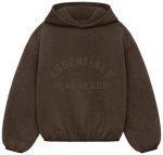 Fear of God Essentials Kids Fleece Brown Hoodie