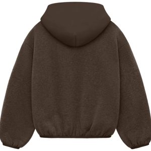 Fear of God Essentials Kids Fleece Brown Hoodie