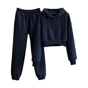 Women Essentials Black Tracksuit