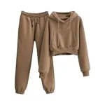 Women Essentials Brown Tracksuit