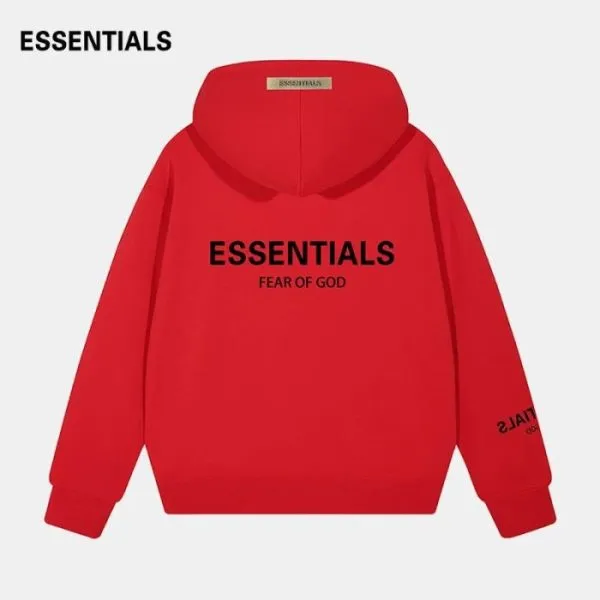 Fear OF God Red Essentials Hoodie Fear OF God Red Essentials Hoodie