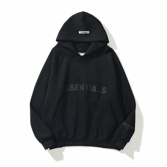 Essentials Oversized Black Hoodie Essentials Oversized Black Hoodie